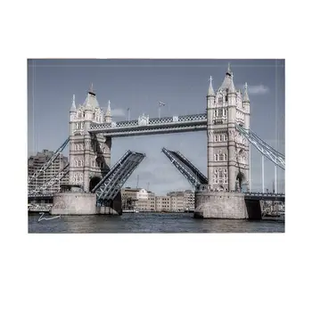 

Landmark Rugs London Symbol Building Tower Bridge On The Thames River Non-Slip Doormat Entryways Indoor Front Door Mat Kids Mat