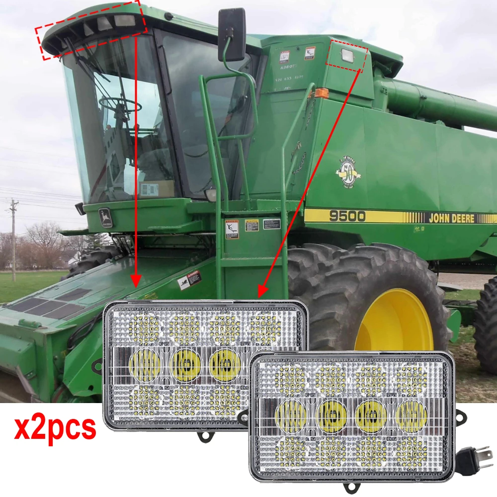 

Replaces John Deere OEM Part Numbers : AH159332, AH159333, AH170565, AH128327, AH128328 60W Tractor led work lights x2pcs/lots