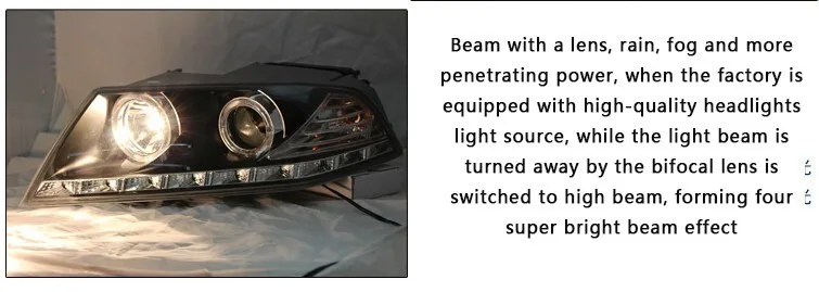 2010 2011 2012 для skoda octavia головной светильник s автомобильный Стайлинг U светодиодный светильник ангельские глазки DRL Парковка для octavia A5 головная лампа