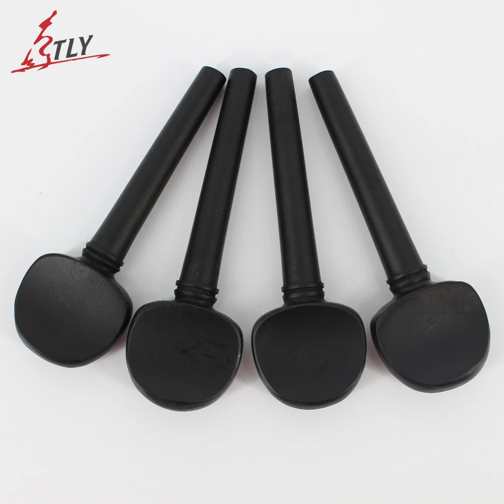 

4pcs 4/4 3/4 1/2 1/4 Cello Pegs Dyed Black Solid Wood Cello Accessories