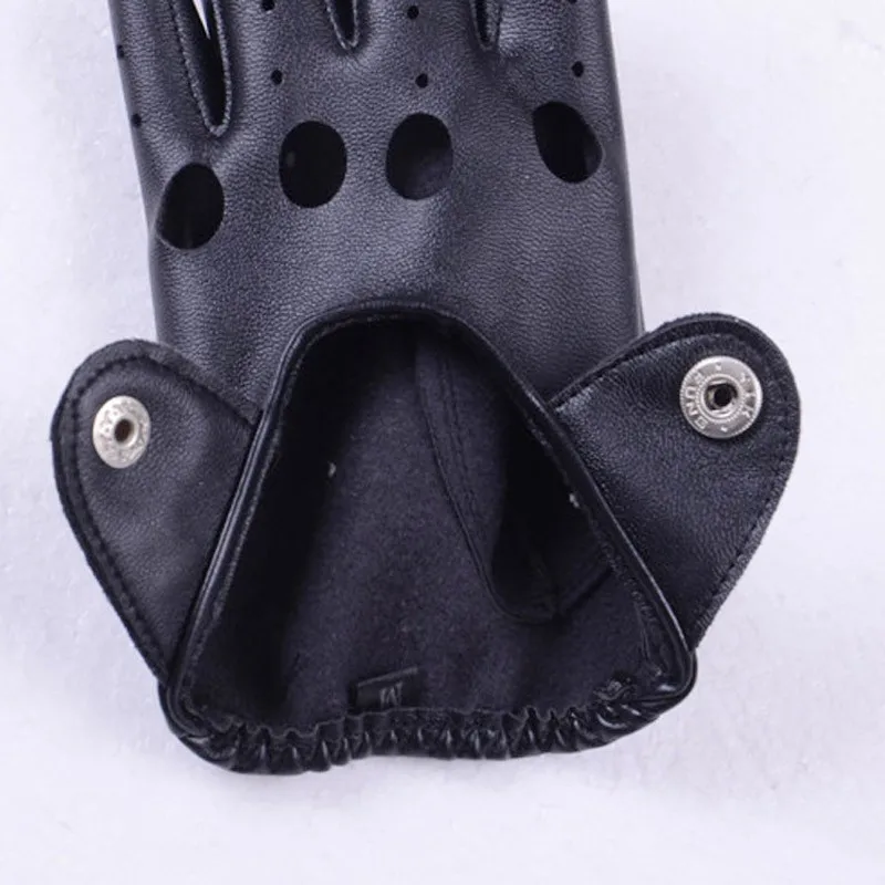 Женские перчатки с полупальцами байкерские перчатки для вождения из искусственной кожи перчатки из натуральной шерсти для женщин и мужчин черные перчатки без пальцев в готическом стиле панк