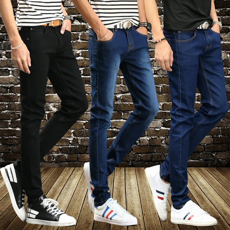 Брюки Новинка зимы 2018 высокое качество повседневное slim fit джинсы для женщин для мужчин, мужчин классические узкие брюки, теплые