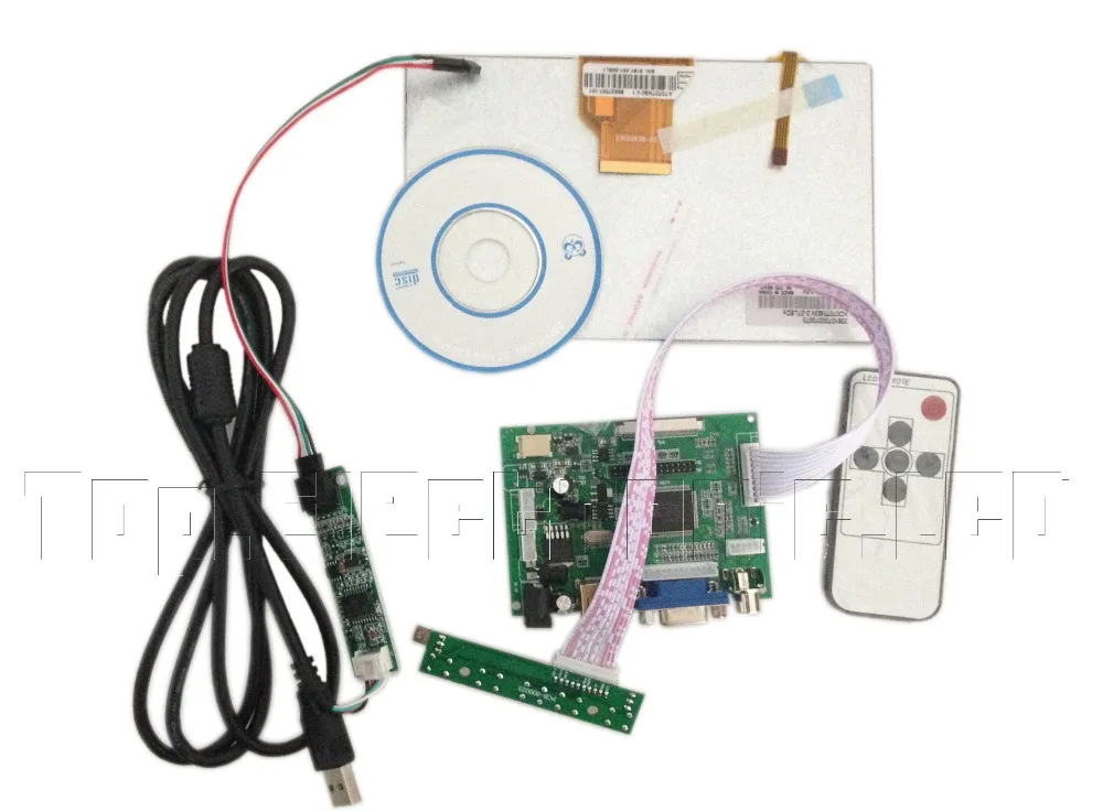 7 дюймовая ЖК панель цифровой экран + сенсорный и плата привода (HDMI VGA 2AV) для Raspberry PI