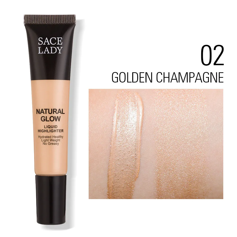SACE LADY Illuminator макияж хайлайтер крем для лица и тела Shimmer Make Up Liquid осветление профессиональная светящаяся косметика для лица - Цвет: Gloden Champagne
