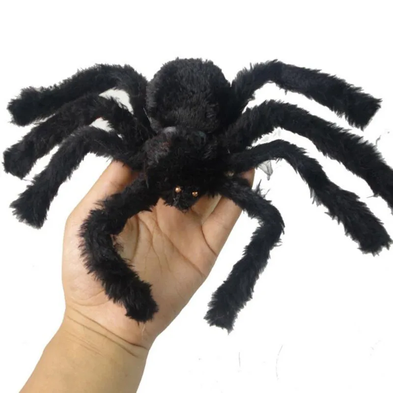 funny gadget novelty horror black furry spider halloween supplies props prank bar moving ornament april fools - Halloween Supplies funny gadget novelty horror black furry spider halloween supplies props prank bar moving ornament april fools - Halloween Supplies