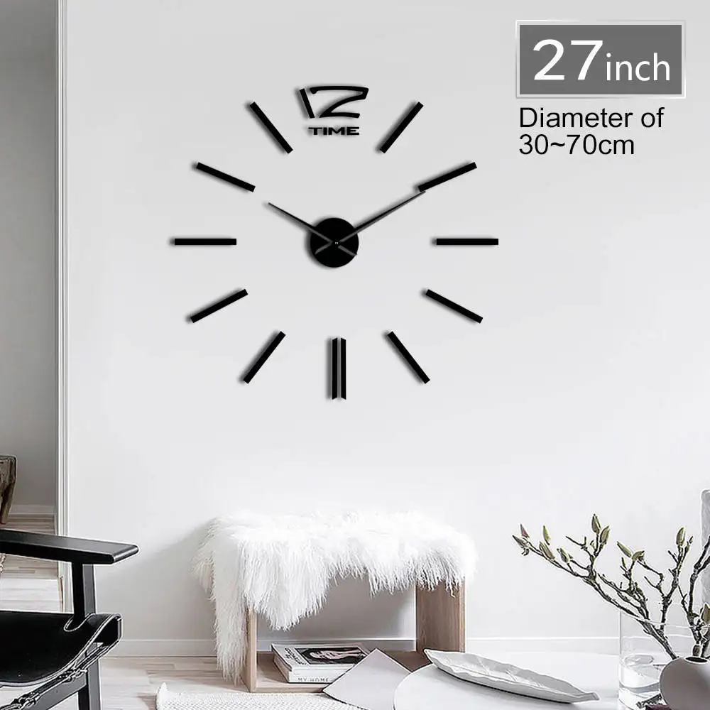 

Mirror Effect DIY Wall Art Clock Kit Decoration Quartz Clock Battery Operated Personalized Clock Watch Fashion Home Decoration