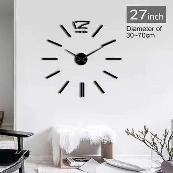 

Mirror Effect DIY Wall Art Clock Kit Decoration Quartz Clock Battery Operated Personalized Clock Watch Fashion Home Decoration