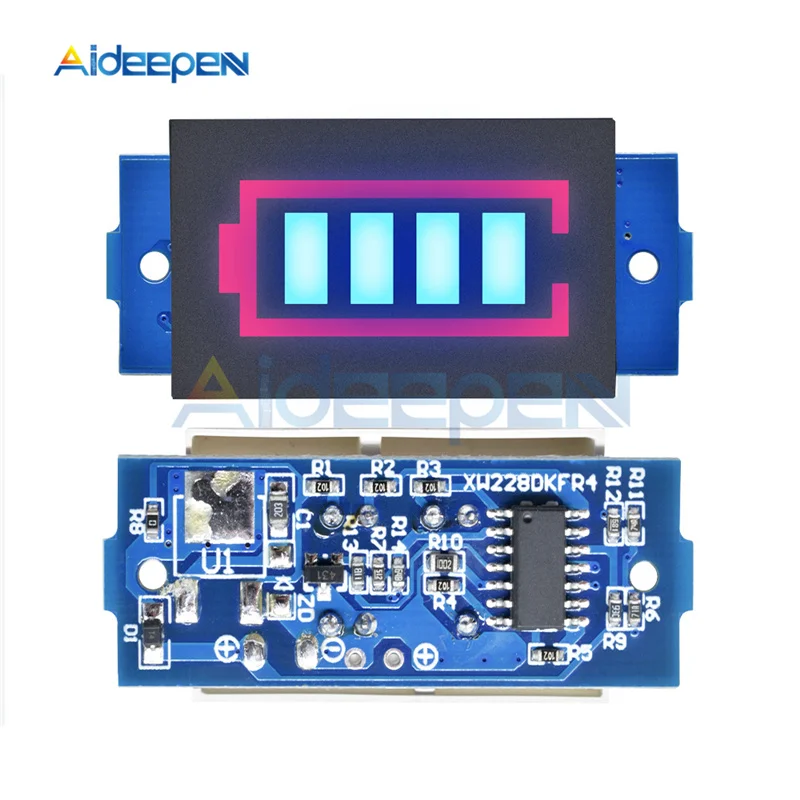 1S 2S 3S 4S индикатор емкости литиевой батареи синий дисплей Тестер питания батареи электромобиля 12 В индикатор питания