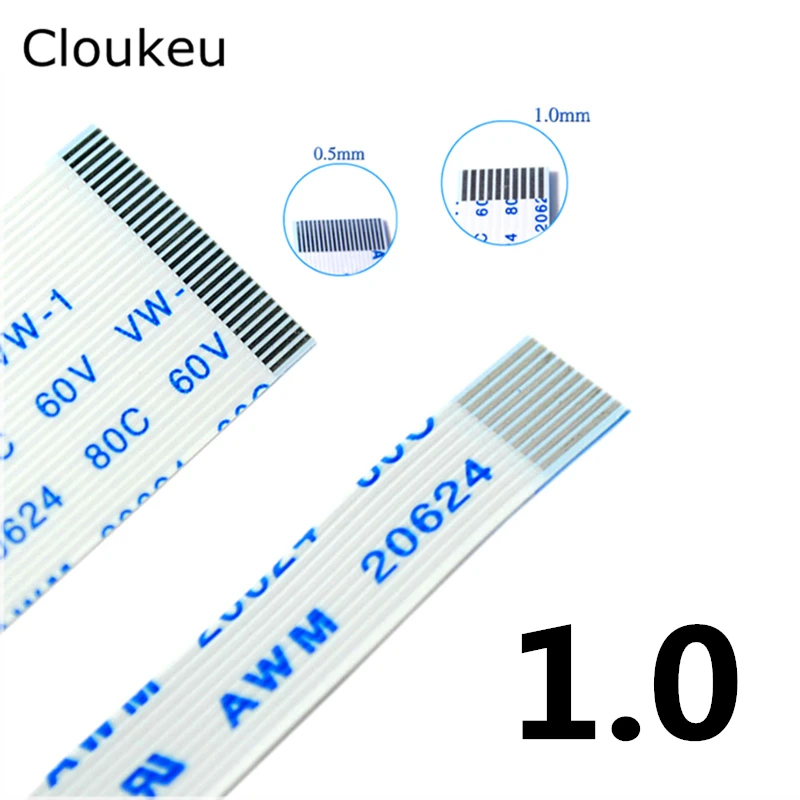 

10Pcs FPC Flexible Flat Cable FFC 1.0mm B-type Reverse contact 60mm 4/5/6/7/8/10/12/14/16/18/20/22/24/26/28/30/32P 6cm B