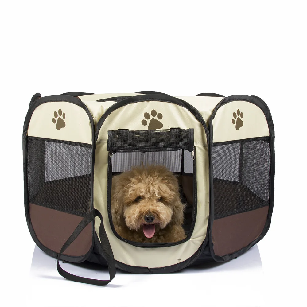 Foldable Octagonal Pet tent Dog House Cage Dog Cat Tent Playpen Puppy