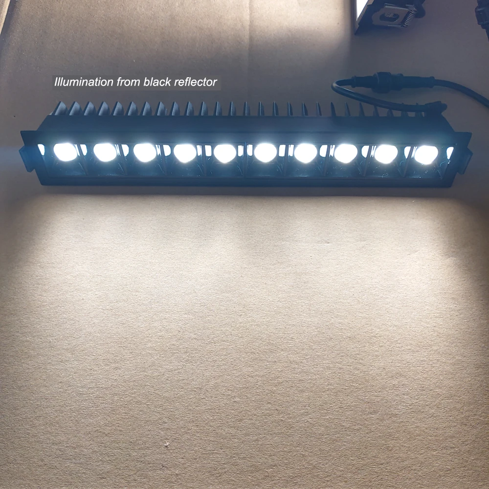 White/Black Finish Super Fins Heatsink DALI Triac 0-10V Dimmable LED Linear Embedded Lamp