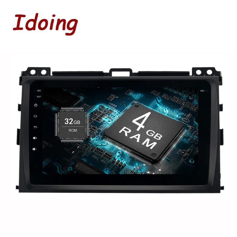 Idoing 2Din8 &quotАвтомобильный gps плеер для Toyota Prado 120 2004-2009 Android8.0/7 1 сенсорный экран