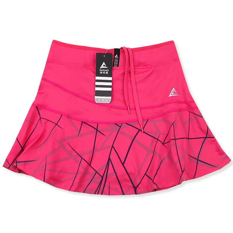 

Women's Sports Tennis Skort Short Badminton Skirt with Safety Shorts Striped Tennis Skirt