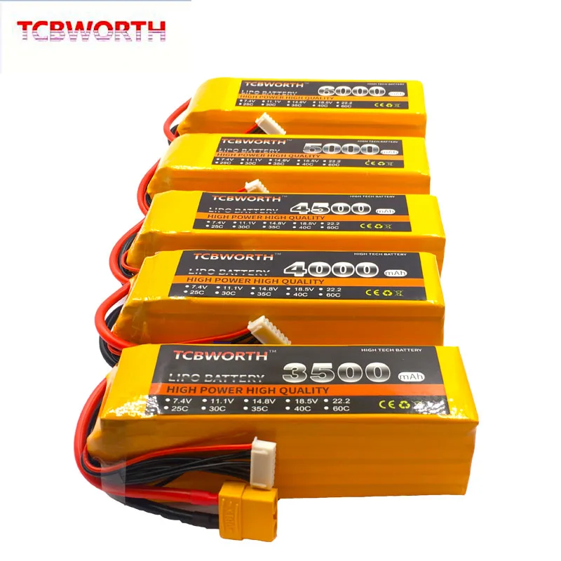 6 S RC игрушки LiPo Батарея 22 2 V 2800 3300 3800 4200 4500 5200 6000 мА/ч 25C 35C 60C для дистанционно