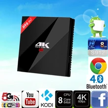 Android TV Box H96 Pro Plus Amlogic S912 Octa-Core 3G/32G guimauve Tv Box 2.4G/5.8 GHz Wifi HDMI 4 K HDR BT4.1 Médias lecteur