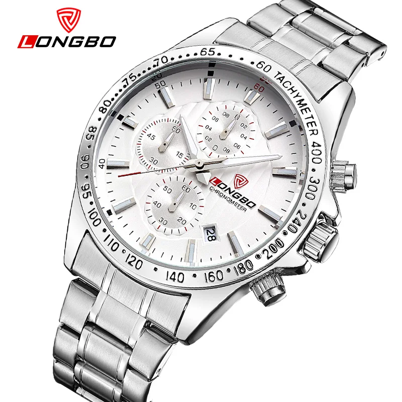 

LongBo Men's Watches fashion Top Brand Luxury Men casual Sport Wristwatch Chronograph business Quartz Watch relogio masculino