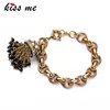 Kissme usine en gros 2022 Antique or couleur gland Bracelets bijoux mode Bracelets porte-bonheur Bracelets pour femmes accessoires ► Photo 1/6