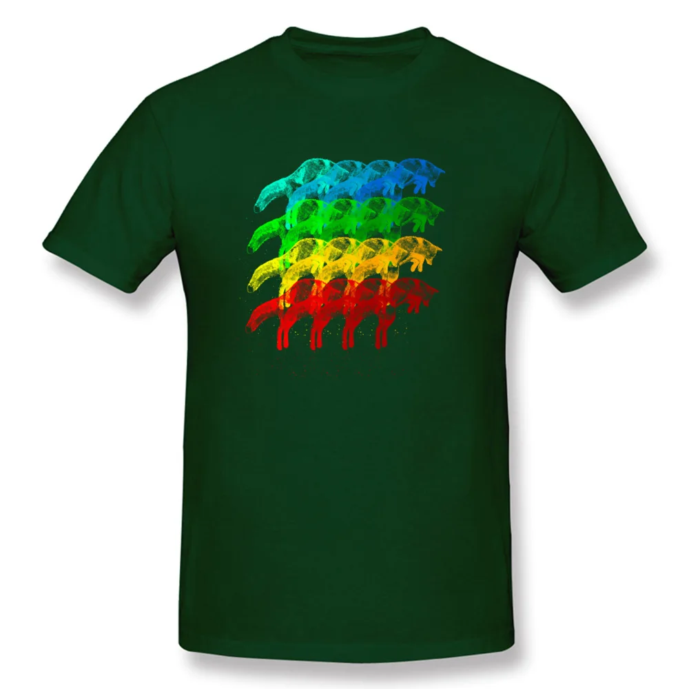 Leaping Rainbow Pure Cotton T-Shirt for Students Short Sleeve Summer Tops Tees 2018 Popular Summer Round Neck T Shirt Normal Leaping Rainbow dark