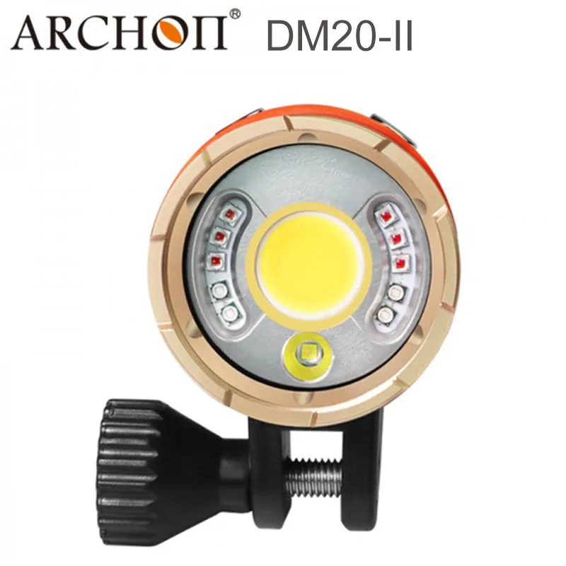 ARCHON DM20 WM26 DM20-II WM26-II Светодиодный УФ фонарик светильник Дайвинг светильник Подводный фонарь видео светильник s водонепроницаемые фонарики 32650 Батарея