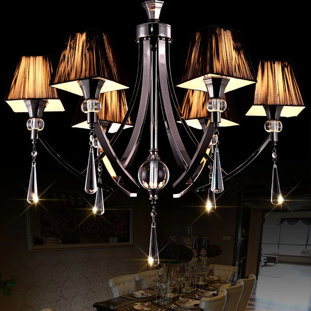 

Luster Design Black Iron Chandelier LED Lamp Living Room Nursery Chandeliers Shine Decoration Lighting 110V/220V