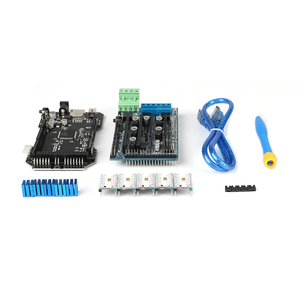 Peças de Impressora Placa de Controle de Atualização Driver de Motor r3 + Ramps Painel de Controle + 5 Re-braço Mega 1.5 Pcs Tmc2100 V1.3 3d 32 Bit 2560 10 R3 + Ramps 1.5 Painel de Controle