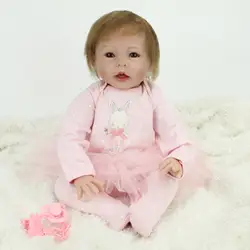 22 дюймов реалистичные детские Куклы для ребенка моды силикона Reborn Baby Doll ручной работы Игрушки для маленьких детей