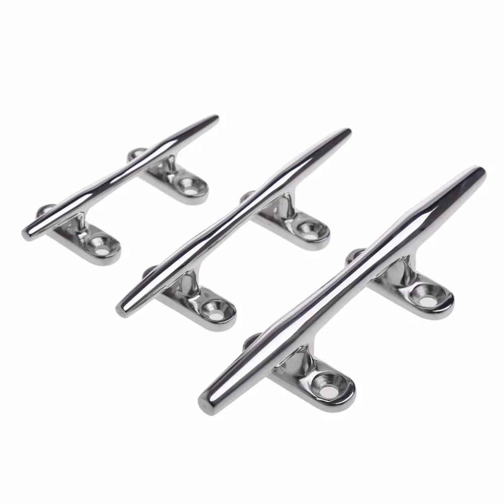 Base Boat Dock Deck Rope Cleat Marine Bollard Yacht Stainless Steel 4