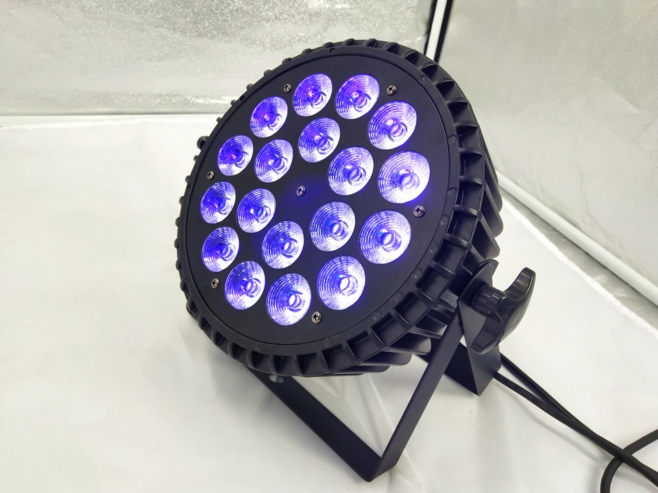 Liga de Alumínio Dmx512 para Discos de Música Luz do Estágio 18x18 w 4in1 5in1 6in1 Rgbwa uv Levou Par Efeito Palco Discoteca Lâmpada 20 discotecas música palco efeito discoteca lâmpada luz palco