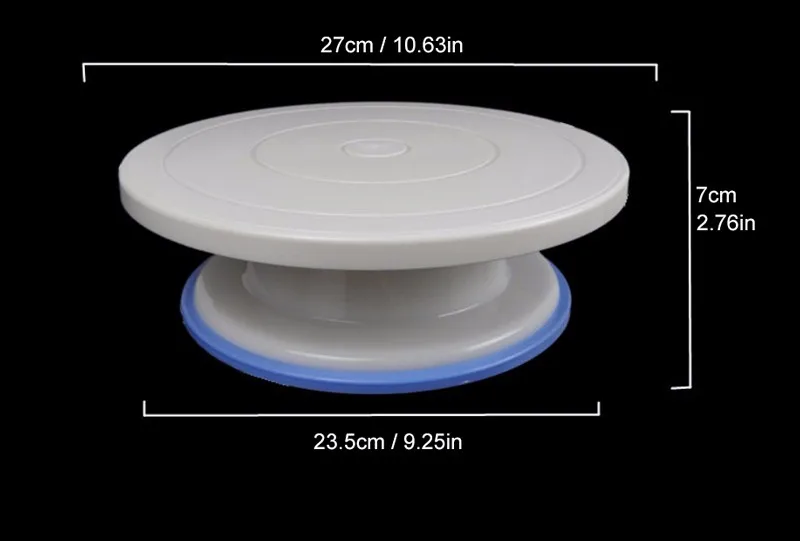 27cm Plastic Cake Turntable Rotating Cake Plastic Dough Knife Decorating 10 Inch Cream Cakes Stand Cake Rotary Table Hot Sal