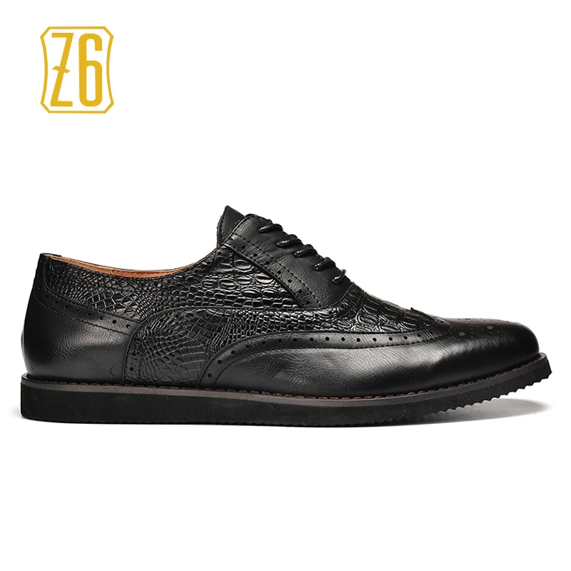

Brand Men Casual Shoes Z6 2018 New Fashion Brogue Men Flats #W6663-1