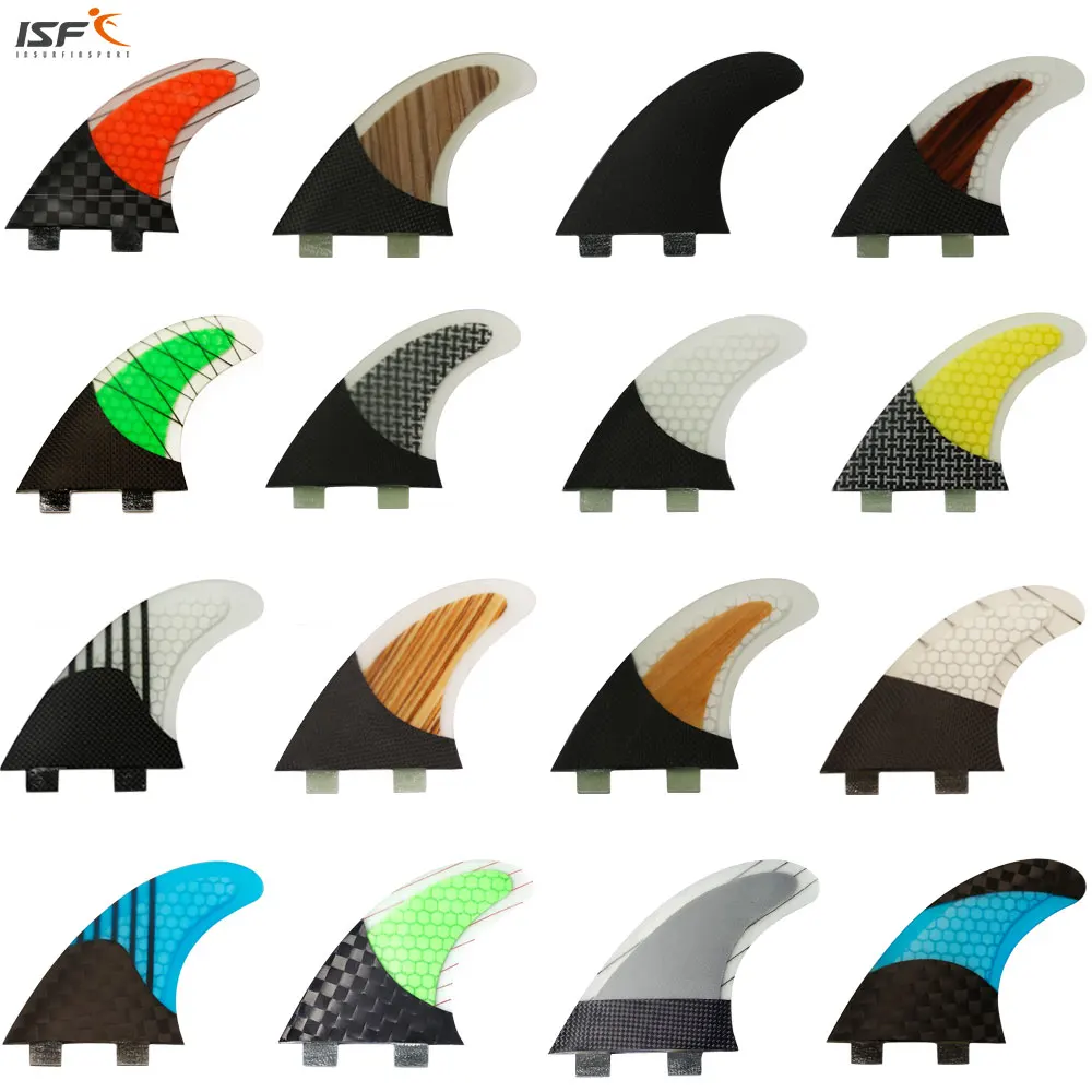 ISF карбоновое волокно quilhas de surf honeycomb серфборд FCS fins thruster pranchas sup плавники (доска для