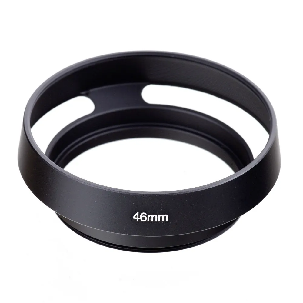 40,5 43 46 49 52 55 58 62 67 мм черная вентилируемая изогнутая металлическая бленда объектива камеры для Leica M для Pentax для S& ny для Olympus