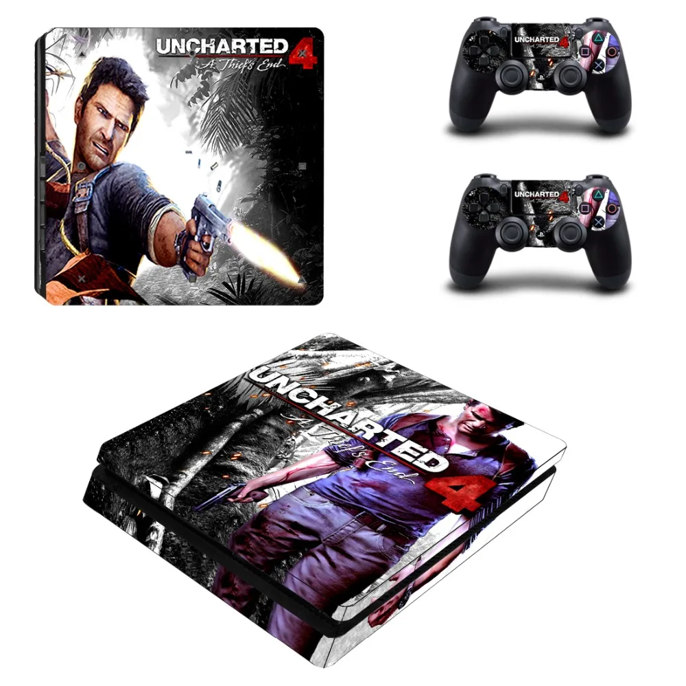 Uncharted 4 вор конец PS4 тонкий кожи Стикеры для sony Игровые приставки 4 консоли и контрольная панель PS4 тонкий Стикеры винил