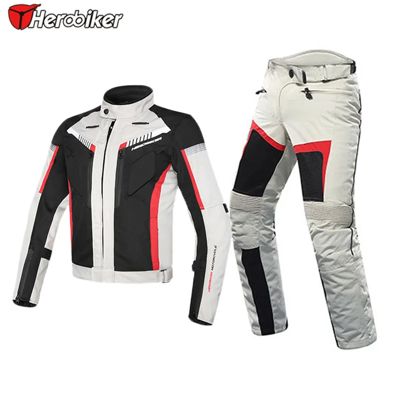 HEROBIKER мотоциклетная куртка и брюки для девочек Защитное снаряжение Мужская