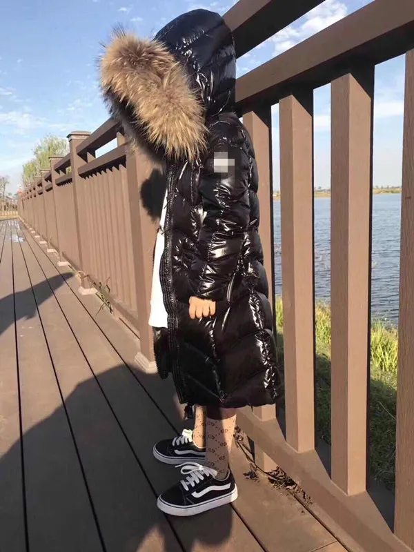 

Children Down Cotton Jackets Girl winter Fur Collar Hooded Warm Jacket Girls Fashion Flowers Thickening Outerwear & Coats