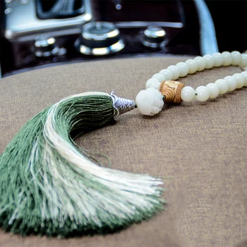 

Car Pendant Bodhi Seed Sculpture Lotus Tassel Hanging Auto Internal Rearview Mirror Decoration Ornaments Accessories Hangings