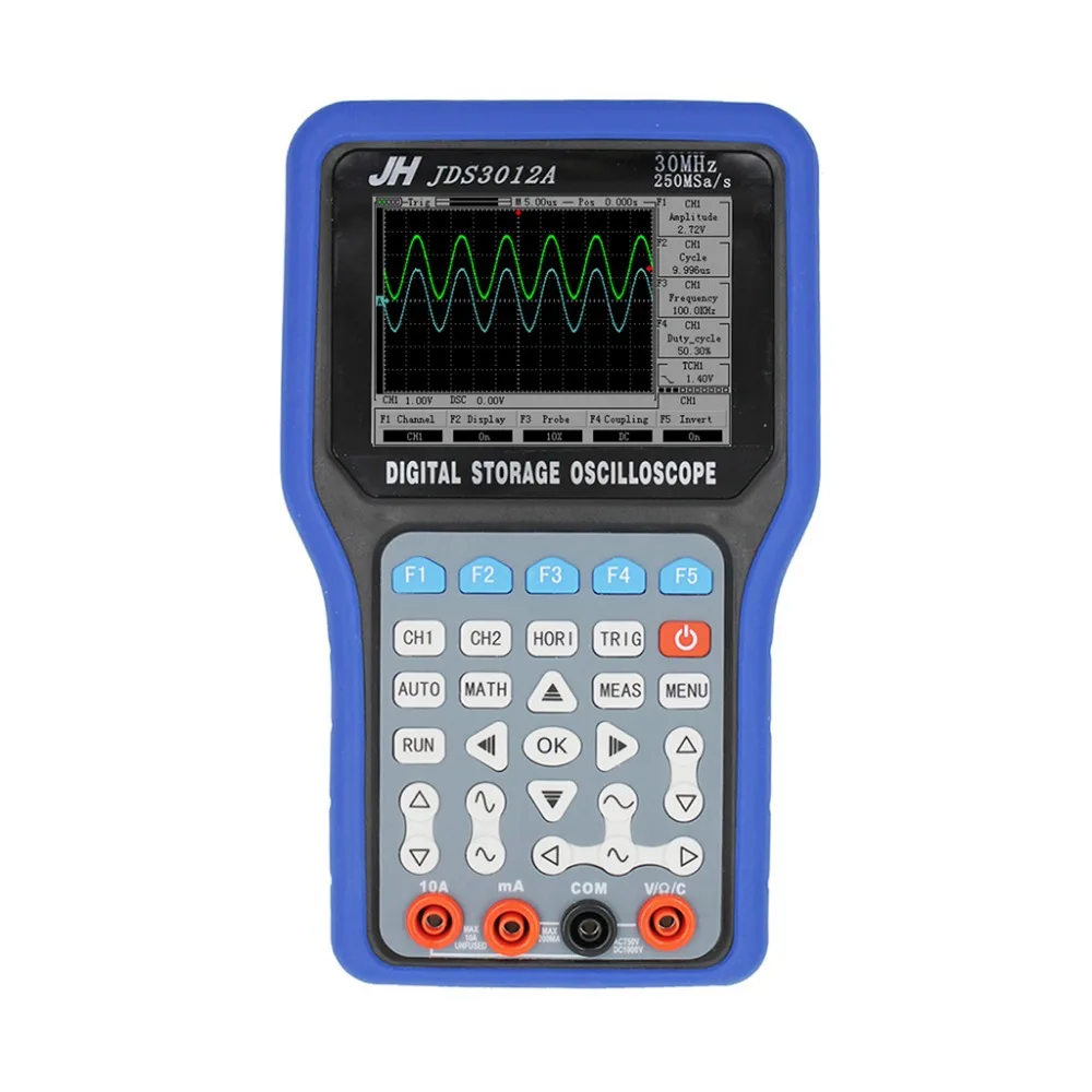 

JinHan JDS3012A Handheld Digital Storage Oscilloscope&Digital Multimeter, 30MHz,250MSa/s Sample Rate,Auto repair oscillograph
