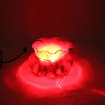 

12 LED Fountain Mist Maker Humidifier Oil Diffuser Light Mister Foggers with AC Adapter Automatically Color Changing Party Decor