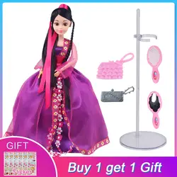 UCanaan/принцесса Хуа мулановая кукла модные игрушки Свадебные платья длинные толстые волосы тела куклы рождественский подарок для детей