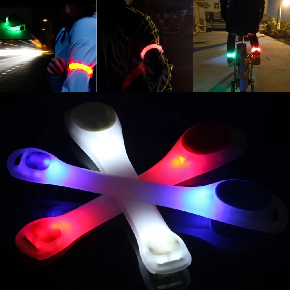 Flashing LED Safety Night Reflective Belt Strap Arm Band Armband