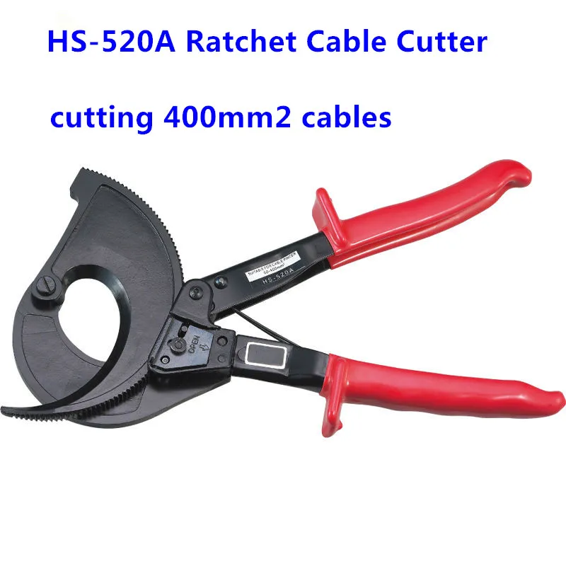 

HS-520A Ratchet Cable Cutter and cutting 400mm2 cables Cable Cutting Tool