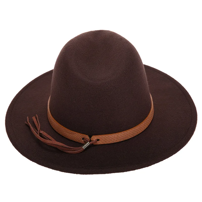 Мужская меховая шапка sombrero Классическая фетровая большого размера 60 см имитация