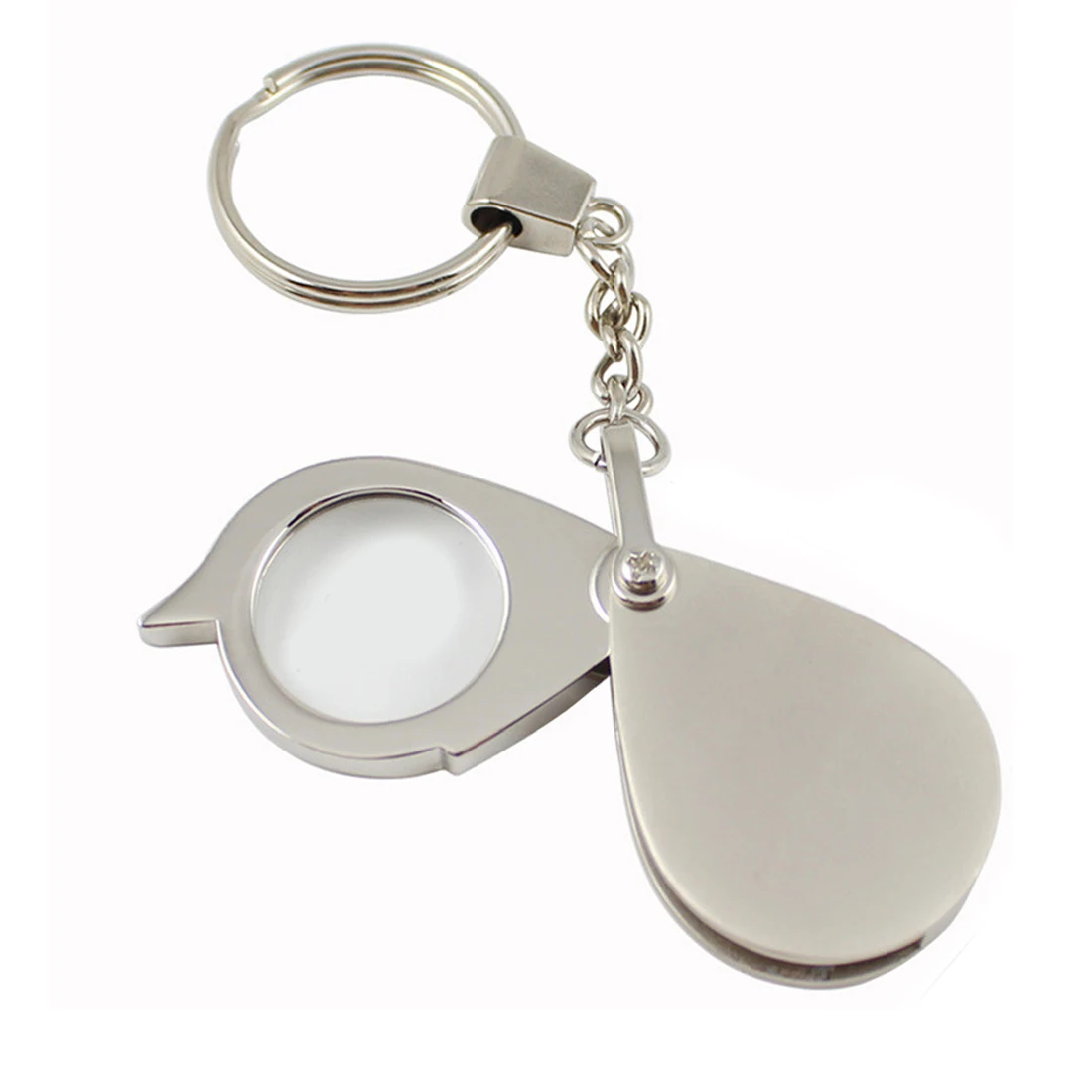HOT 10X Folding Key Ring Magnifier with Key Chain Daily Magnifying