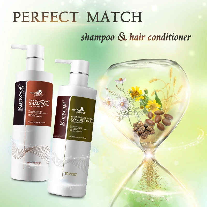 Harga Keratin Perawatan Rambut Minyak Argan Shampoo Conditioner Set Rambut Masker Perawatan Kulit Kepala Karseell Memelihara Perbaikan Rambut Kering Karseell 500mlx2