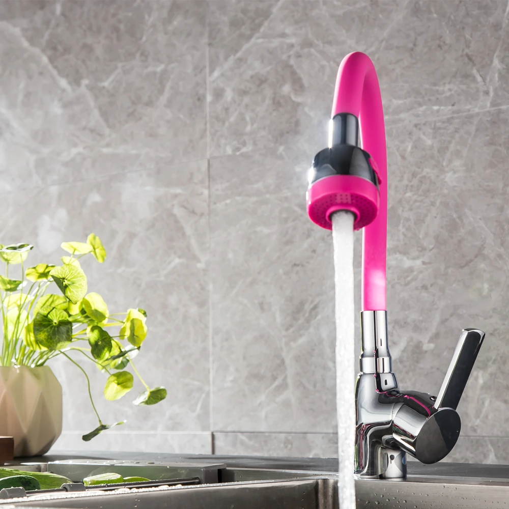 Business Style Silica Gel Nose Any Direction Rotating Kitchen Faucet Cold and Hot Water Mixer Torneira Cozinha Single Handle Tap4