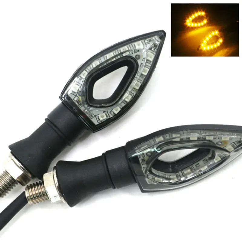 

1 Pair Motorcycle Signal Light Scooter 12 LED Turn Indicator Amber/Yellow 12V Motorbike turning Lightning Lamp Flash Waterproof
