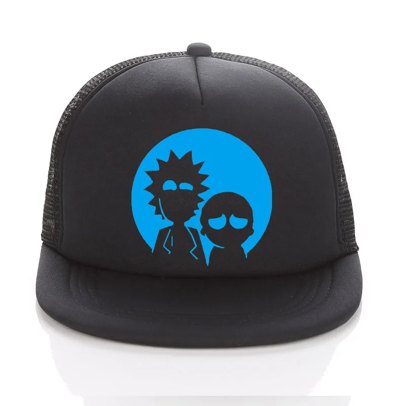 Rick and Morty бейсбольные шляпы, летние сетчатые солнцезащитные очки, черные сетчатые козырьки для путешествий для мальчиков, Взрослые/Детские кепки, бейсболка, Кепка - Цвет: 3