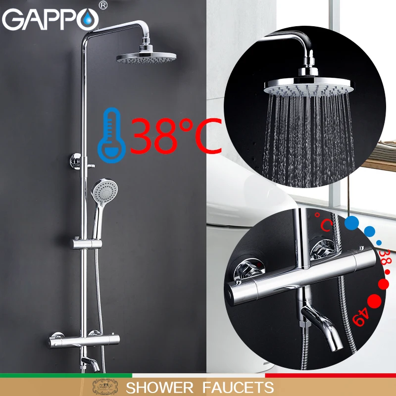 Kaufen GAPPO Badewanne Armaturen dusche wasserhahn thermostat bad dusche mixer bad wasserhahn wand montiert regen dusche set mischbatterie