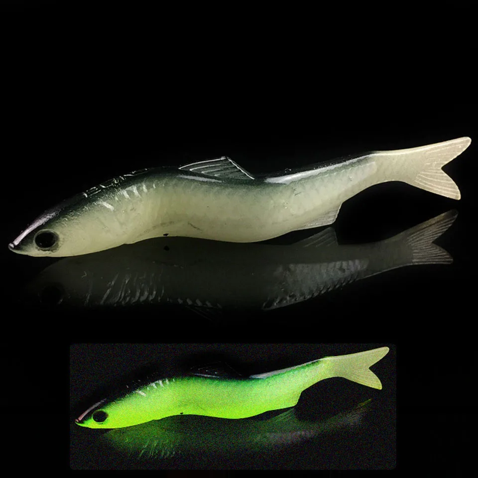 

WALK FISH 1PCS 13cm 12.7g Soft Fishing Lure Aluminum Inside Curved Available Artificial Fishing Soft Bait
