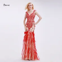 Finove Mermaid Evening font b Dresses b font with Tassel 2017 New Styles Sexy Big V